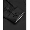 imageCOOFANDY Mens Business Dress Shirt Long Sleeve Slim Fit Casual Button Down Shirt03black Solid