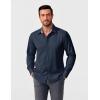 imageCOOFANDY Mens Business Dress Shirt Long Sleeve Slim Fit Casual Button Down Shirt03dark Blue Solid