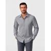 imageCOOFANDY Mens Business Dress Shirt Long Sleeve Slim Fit Casual Button Down Shirt03light Grey Solid