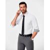 imageCOOFANDY Mens Business Dress Shirt Long Sleeve Slim Fit Casual Button Down Shirt03white Solid