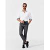 imageCOOFANDY Mens Business Dress Shirt Long Sleeve Slim Fit Casual Button Down Shirt03white Solid