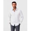 imageCOOFANDY Mens Business Dress Shirt Long Sleeve Slim Fit Casual Button Down Shirt03white Solid