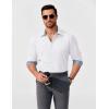 imageCOOFANDY Mens Business Dress Shirt Long Sleeve Slim Fit Casual Button Down Shirt03white Solid