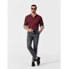 imageCOOFANDY Mens Business Dress Shirt Long Sleeve Slim Fit Casual Button Down Shirt03wine Red Solid