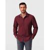 imageCOOFANDY Mens Business Dress Shirt Long Sleeve Slim Fit Casual Button Down Shirt03wine Red Solid