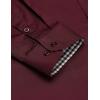 imageCOOFANDY Mens Business Dress Shirt Long Sleeve Slim Fit Casual Button Down Shirt03wine Red Solid