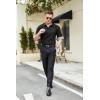 imageCOOFANDY Mens Business Dress Shirt Long Sleeve Slim Fit Casual Button Down ShirtBlack