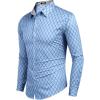 imageCOOFANDY Mens Business Dress Shirt Long Sleeve Slim Fit Casual Button Down ShirtBlue
