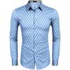 imageCOOFANDY Mens Business Dress Shirt Long Sleeve Slim Fit Casual Button Down ShirtBlue
