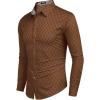 imageCOOFANDY Mens Business Dress Shirt Long Sleeve Slim Fit Casual Button Down ShirtBrown