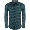 imageCOOFANDY Mens Business Dress Shirt Long Sleeve Slim Fit Casual Button Down ShirtGreen