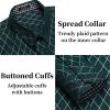 imageCOOFANDY Mens Business Dress Shirt Long Sleeve Slim Fit Casual Button Down ShirtGreen