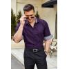 imageCOOFANDY Mens Business Dress Shirt Long Sleeve Slim Fit Casual Button Down ShirtPurple