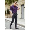 imageCOOFANDY Mens Business Dress Shirt Long Sleeve Slim Fit Casual Button Down ShirtPurple