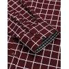 imageCOOFANDY Mens Business Dress Shirt Long Sleeve Slim Fit Casual Button Down ShirtWine Red  Windowpane