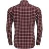 imageCOOFANDY Mens Business Dress Shirt Long Sleeve Slim Fit Casual Button Down ShirtWine Red  Windowpane