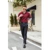 imageCOOFANDY Mens Business Dress Shirt Long Sleeve Slim Fit Casual Button Down ShirtWine Red