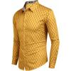 imageCOOFANDY Mens Business Dress Shirt Long Sleeve Slim Fit Casual Button Down ShirtYellow