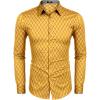 imageCOOFANDY Mens Business Dress Shirt Long Sleeve Slim Fit Casual Button Down ShirtYellow