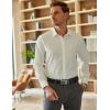 imageCOOFANDY Mens Business Dress Shirts Wrinkle Free Long Sleeve Regular Fit Dress Shirt Textured Casual Button Down ShirtsAwhite