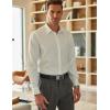 imageCOOFANDY Mens Business Dress Shirts Wrinkle Free Long Sleeve Regular Fit Dress Shirt Textured Casual Button Down ShirtsAwhite