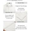imageCOOFANDY Mens Business Dress Shirts Wrinkle Free Long Sleeve Regular Fit Dress Shirt Textured Casual Button Down ShirtsAwhite