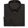 imageCOOFANDY Mens Business Dress Shirts Wrinkle Free Long Sleeve Regular Fit Dress Shirt Textured Casual Button Down ShirtsBlack