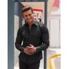 imageCOOFANDY Mens Business Dress Shirts Wrinkle Free Long Sleeve Regular Fit Dress Shirt Textured Casual Button Down ShirtsBlack
