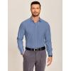 imageCOOFANDY Mens Business Dress Shirts Wrinkle Free Long Sleeve Regular Fit Dress Shirt Textured Casual Button Down ShirtsBlue