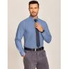 imageCOOFANDY Mens Business Dress Shirts Wrinkle Free Long Sleeve Regular Fit Dress Shirt Textured Casual Button Down ShirtsBlue