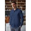 imageCOOFANDY Mens Business Dress Shirts Wrinkle Free Long Sleeve Regular Fit Dress Shirt Textured Casual Button Down ShirtsBlue Patterns
