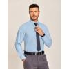 imageCOOFANDY Mens Business Dress Shirts Wrinkle Free Long Sleeve Regular Fit Dress Shirt Textured Casual Button Down ShirtsClear Blue