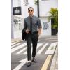 imageCOOFANDY Mens Business Dress Shirts Wrinkle Free Long Sleeve Regular Fit Dress Shirt Textured Casual Button Down ShirtsGrey