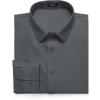 imageCOOFANDY Mens Business Dress Shirts Wrinkle Free Long Sleeve Regular Fit Dress Shirt Textured Casual Button Down ShirtsGrey