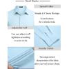 imageCOOFANDY Mens Business Dress Shirts Wrinkle Free Long Sleeve Regular Fit Dress Shirt Textured Casual Button Down ShirtsLight Blue