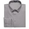 imageCOOFANDY Mens Business Dress Shirts Wrinkle Free Long Sleeve Regular Fit Dress Shirt Textured Casual Button Down ShirtsLight Grey