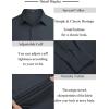 imageCOOFANDY Mens Business Dress Shirts Wrinkle Free Long Sleeve Regular Fit Dress Shirt Textured Casual Button Down ShirtsNavy Blue