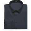 imageCOOFANDY Mens Business Dress Shirts Wrinkle Free Long Sleeve Regular Fit Dress Shirt Textured Casual Button Down ShirtsNavy Blue