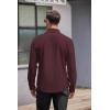imageCOOFANDY Mens Business Dress Shirts Wrinkle Free Long Sleeve Regular Fit Dress Shirt Textured Casual Button Down ShirtsWine Red
