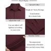 imageCOOFANDY Mens Business Dress Shirts Wrinkle Free Long Sleeve Regular Fit Dress Shirt Textured Casual Button Down ShirtsWine Red