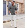 imageCOOFANDY Mens Button Down Shirt Casual Untucked Shirts Long Sleeve Dress Shirt with PocketDark Grey