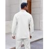 imageCOOFANDY Mens Button Down Shirt Casual Untucked Shirts Long Sleeve Dress Shirt with PocketWhite
