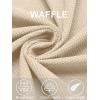 imageCOOFANDY Mens Button Down Waffle Shirt Jacket Casual Long Sleeve Shacket Lightweight Overshirts with Flap PocketsBeige