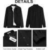 imageCOOFANDY Mens Button Down Waffle Shirt Jacket Casual Long Sleeve Shacket Lightweight Overshirts with Flap PocketsBlack