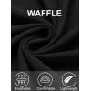 imageCOOFANDY Mens Button Down Waffle Shirt Jacket Casual Long Sleeve Shacket Lightweight Overshirts with Flap PocketsBlack