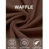 imageCOOFANDY Mens Button Down Waffle Shirt Jacket Casual Long Sleeve Shacket Lightweight Overshirts with Flap PocketsBrown