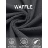 imageCOOFANDY Mens Button Down Waffle Shirt Jacket Casual Long Sleeve Shacket Lightweight Overshirts with Flap PocketsDark Gray