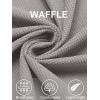 imageCOOFANDY Mens Button Down Waffle Shirt Jacket Casual Long Sleeve Shacket Lightweight Overshirts with Flap PocketsLight Gray