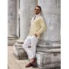 imageCOOFANDY Mens Cardigan Sweater Long Sleeve Casual V Neck Button Down Knitted Sweater with PocketsCream