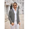 imageCOOFANDY Mens Cardigan Sweater Long Sleeve Casual V Neck Button Down Knitted Sweater with PocketsGrey